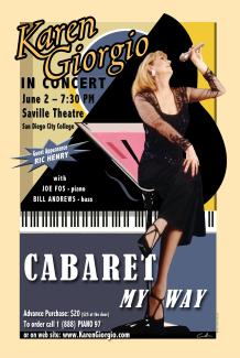 Karen Giorgio's Cabaret My Way - poster by David Crellen