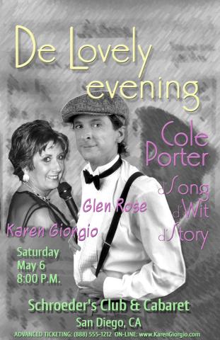 DeLovely Evening cabaret show starring Karen Giorgio and Glenn Rose